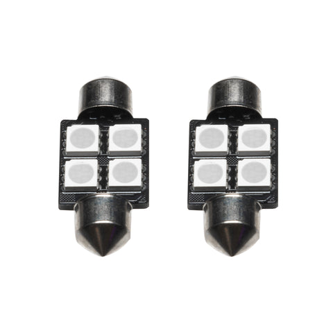 Oracle 33MM 4 LED 3-Chip Festoon Bulbs (Pair) - Blue - 5203-002