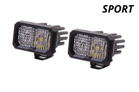 Diode Dynamics Stage Series 2 In LED Pod Sport - White Flood Standard ABL (Pair) - DD6393P