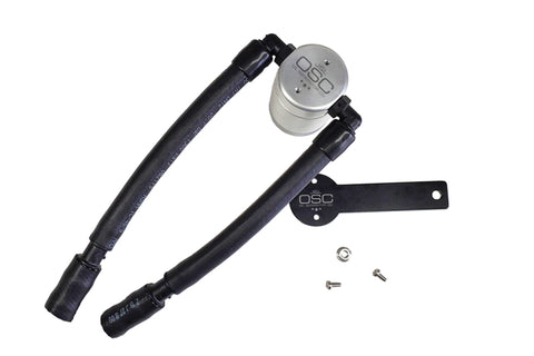 J&L 13-19 Ford Fusion 1.5L EcoBoost Oil Separator 3.0 Passenger Side - Clear Anodized - 3039P-C