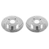 Power Stop 12-18 Fiat 500 Rear Evolution Drilled & Slotted Rotors - Pair - EBR1298XPR
