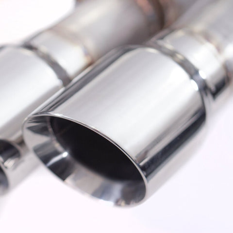 Stainless Works 18+ Ford Mustang GT 3in Legend 304SS Catback w/ H-Pipe Quad Polished Tips (No Valve) - M18CBHPCL