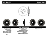 StopTech 02-06 Acura RSX Type S / 06-09 Honda Civic Si Slotted & Drilled Left Front Rotor - 127.40057L