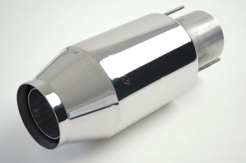 Gibson Marine Bullet Muffler (Pair) Transom Mount - 4in Inlet/11in Length - Stainless - 110002