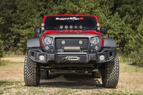 Rugged Ridge Spartacus Front Bumper Black 07-18 Jeep Wrangler - 11544.01
