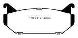 EBC 93-97 Ford Probe 2.0 16v Yellowstuff Rear Brake Pads - DP4972R