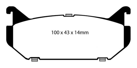 EBC 93-97 Ford Probe 2.0 16v Redstuff Rear Brake Pads - DP3972C