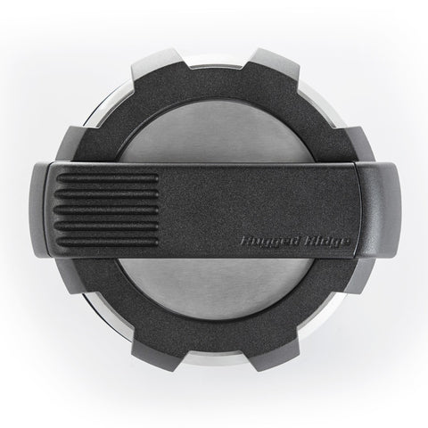 Rugged Ridge Elite Fuel Door Non-Lock Brushed Alum 07-18 Jeep Wrangler JK - 11425.10