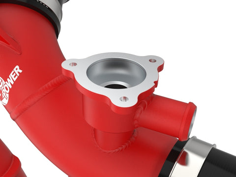 aFe 23-24 Toyota Sequoia V6-3.4L Hybrid BladeRunner 2.5in Aluminum Hot Charge Pipe - Red - 46-20718-R