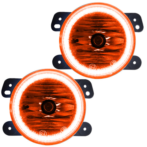 Oracle Lighting 07-09 Jeep Wrangler JK Pre-Assembled LED Halo Fog Lights -Amber - 7080-005