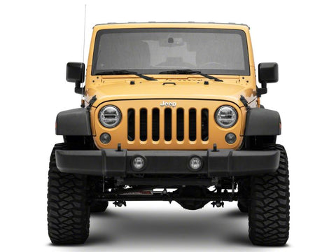 Raxiom 97-18 Jeep Wrangler TJ & JK Axial 7-In LED Headlights w/ DRL- Chrome Housing (Clear Lens) - J155569