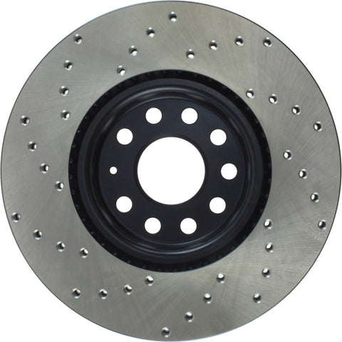StopTech 06-13 Audi A3/08-09 TT / 06-09 VW GTI Mk V Cryo-Stop Left Front Drilled Rotor - 128.33098CL