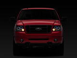 Raxiom 04-08 Ford F-150 Dual LED Halo Projector Headlights- Black Housing (Clear Lens) - T542827