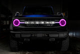 Oracle 21-22 Ford Bronco Headlight Halo Kit w/DRL Bar - Base Headlights -w/RF Controller - 1471-330