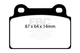 EBC Racing 08-16 Mitsubishi Lancer Evo X RP-1 Race Rear Brake Pads - DP81985RP1