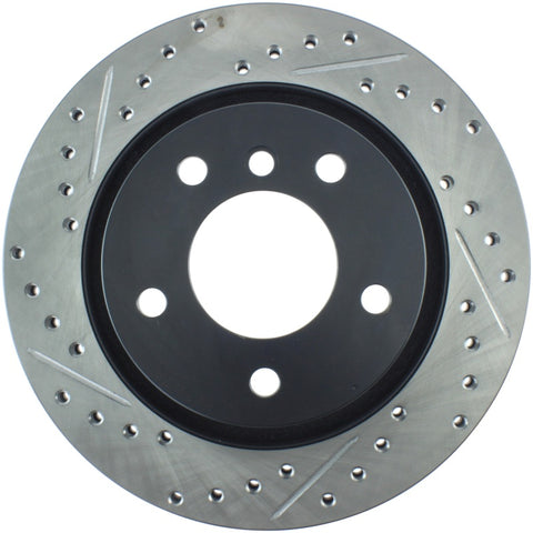 StopTech Power Slot 00 BMW 323 / 01-07 325 / 99-00 328 Series Rear Right Drilled & Slotted Rotor - 127.34049R