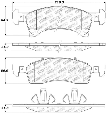 StopTech Sport Brake Pads w/Shims and Hardware - Front/Rear - 309.09340
