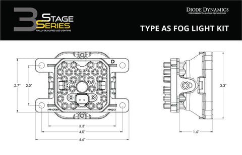 Diode Dynamics SS3 Sport Type AS Kit ABL - White SAE Driving - DD6987