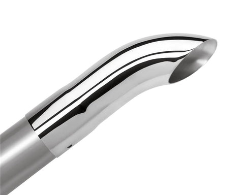 Borla Universal Polished Tip Single Round Turndown/Turnout (inlet 2 1/4in. Outlet 2 1/4in) - 20109