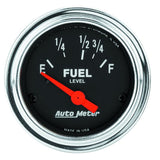 AutoMeter Gauge Fuel Level 2-1/16in. 16 Ohm(e) to 158 Ohm(f) Elec Traditional Chrome - 2518
