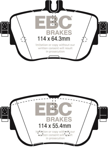 EBC 2017+ Mercedes-Benz E300 (W213) Ultimax Rear Brake Pads - UD1936