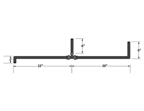 Fleece Performance Universal Pre-Formed 5/8in ID Hose w/ 90 Deg. Ends/T-Fitting - FPE-34257-A