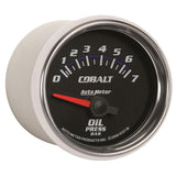 Autometer Cobalt 52mm 0-7 BAR Short Sweep Electric Oil Pressure Gauge - 6127-M