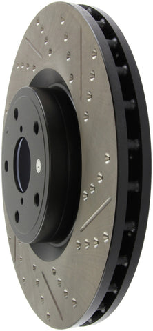 StopTech 05-10 Subaru Impreza WRX/STi Slotted & Drilled Left Front Rotor - 127.47022L