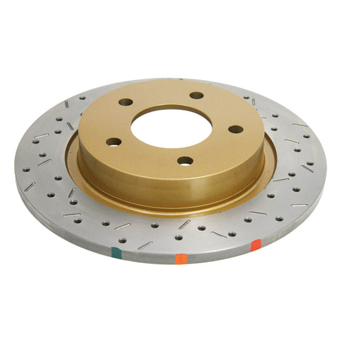 DBA 04-05 Mazda 3 2.3L / 06+ MazdaSpeed3 Rear Drilled & Slotted 4000 Series Rotor - 42957XS