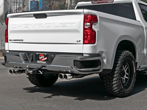 aFe Vulcan Series 3in-2-1/2in 304 SS Cat-Back 2019 GM Silverado 1500 V8-5.3L w/ Polished Tips - 49-34104-P
