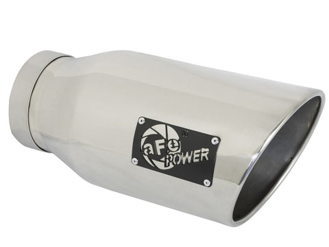 aFe ATLAS 5in Alum Steel DPF-Back Exhaust System w/Polished Tip 19-20 Ram Diesel Trucks L6-6.7L (td) - 49-02075-P