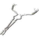 MagnaFlow Cat Back, SS, 2.5in, Competition, Dual Split Polished 4.5in Tips 2015 Ford Mustang V6 3.7L - 19099