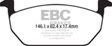 EBC 2017+ Volkswagen Golf Mk7 1.8L Turbo Ultimax2 Front Brake Pads - UD1968