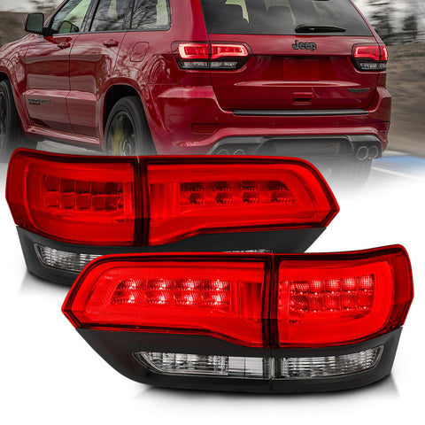 ANZO 2014-2016 Jeep Grand Cherokee LED Taillights Red/Clear - 311268