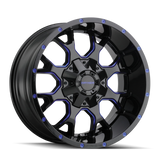 Mayhem 8015 Warrior 20x10 / 5x127 BP / -25mm Offset / 87mm Hub Black w/ Prism Blue Wheel - 8015-2152BTB