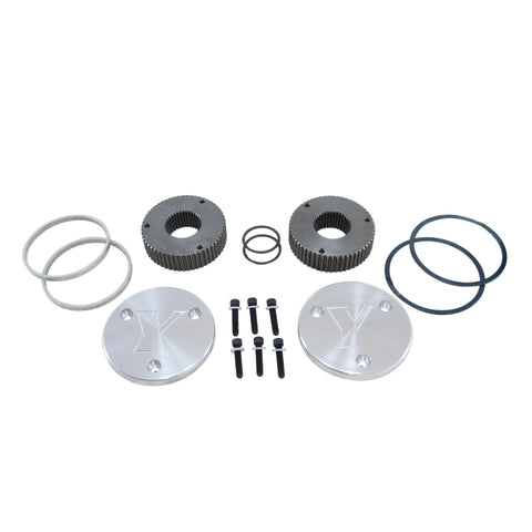 Yukon Gear Hardcore Drive Flange Kit For Dana 60 / 35 Spline Outer Stubs. Yukon Engraved Caps - YHC50005