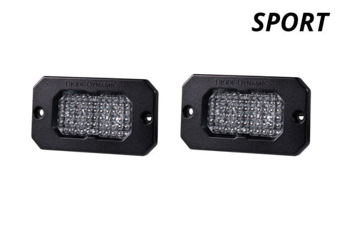 Diode Dynamics Stage Series 2 In LED Pod Sport - White Flood Flush RBL (Pair) - DD6428P