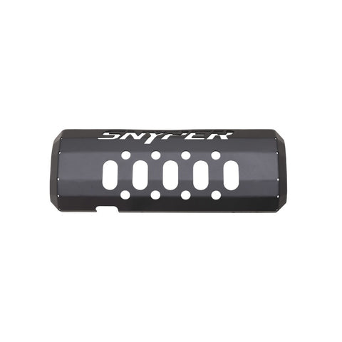 Westin/Snyper 07-17 Jeep Wrangler Muffler Skid Plate - Textured Black - 42-21045