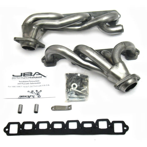 JBA 87-96 Ford F-150 5.8L SBF 1-5/8in Primary Raw 409SS Cat4Ward Header - 1628S