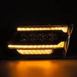 AlphaRex 09-18 Dodge Ram 2500 NOVA LED Proj Headlights Plank Style Design Black w/ Activation Light - 880555