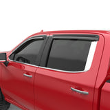 EGR 2019 Chevy 1500 Double Cab Tape-On Window Visors - Set of 4 Dark Smoke - 641891