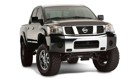 Bushwacker 04-15 Nissan Titan Pocket Style Flares 4pc 67.1/78.9/84/96in - Black - 70908-02