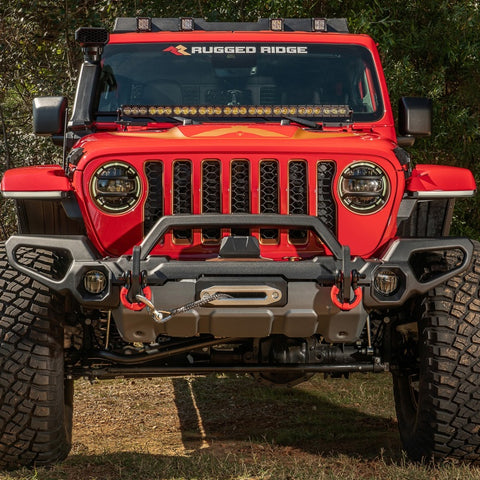 Rugged Ridge Venator Front Bumper W/Overrider & Winch Tray JL - 11549.41