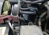 J&L 95-04 Toyota Tacoma/4Runner 3.4L Driver Side Oil Separator 3.0 - Black Anodized - 3101D-B