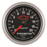 AutoMeter Gauge Pyrometer (Egt) 2-1/16in. 2000 Deg. F Stepper Motor Chevy Red Bowtie Black - 3645-00406