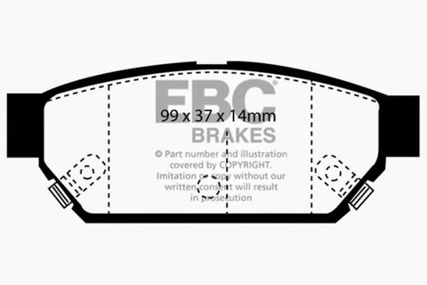 EBC 93-96 Eagle Summit 1.5 Yellowstuff Rear Brake Pads - DP4986R