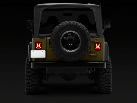 Raxiom 76-06 Jeep CJ7 Wrangler YJ & TJ Gladiator LED Tail Lights- Blk Housing (Smoked Lens) - J177410