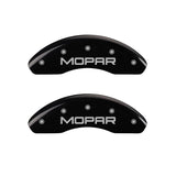 MGP 4 Caliper Covers Engraved Front & Rear MOPAR Black finish silver ch - 32013SMOPBK