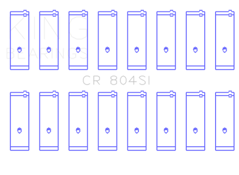 King Ford 260CI/289CI/302 5.0L (Size 020) Windsor Connecting Rod Bearing Set - CR804SI020