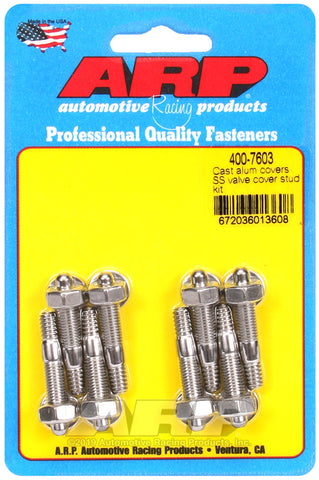 ARP Cast Aluminum Covers 1/4in SS Hex Valve Cover Stud Kit - 400-7603