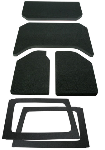 DEI 11-18 Jeep Wrangler JK 4-Door Boom Mat Complete Headliner Kit - 6 Piece - Black - 50290